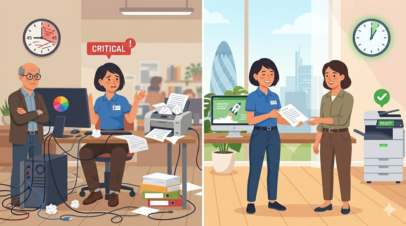 The hidden link between office tech and customer service.