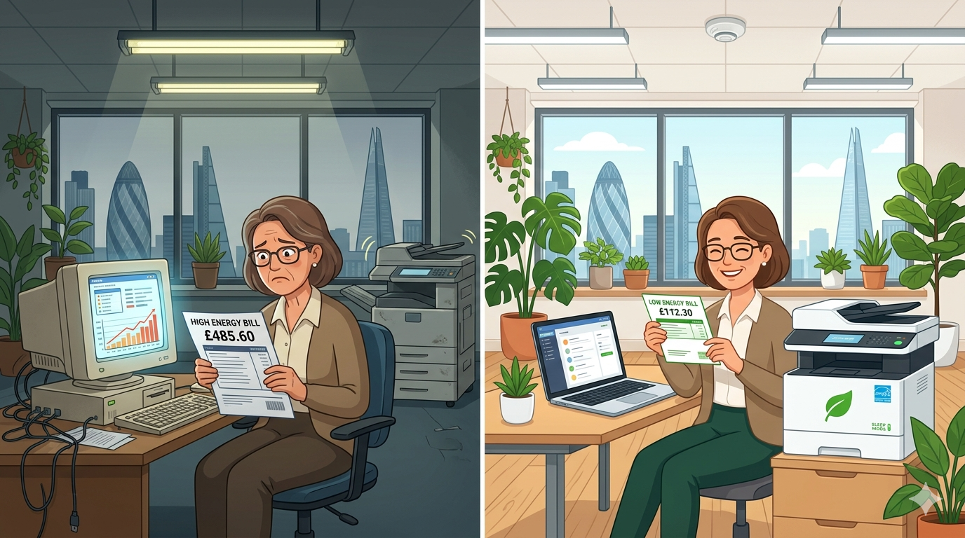 How to reduce office energy bills with smart equipment choices.
