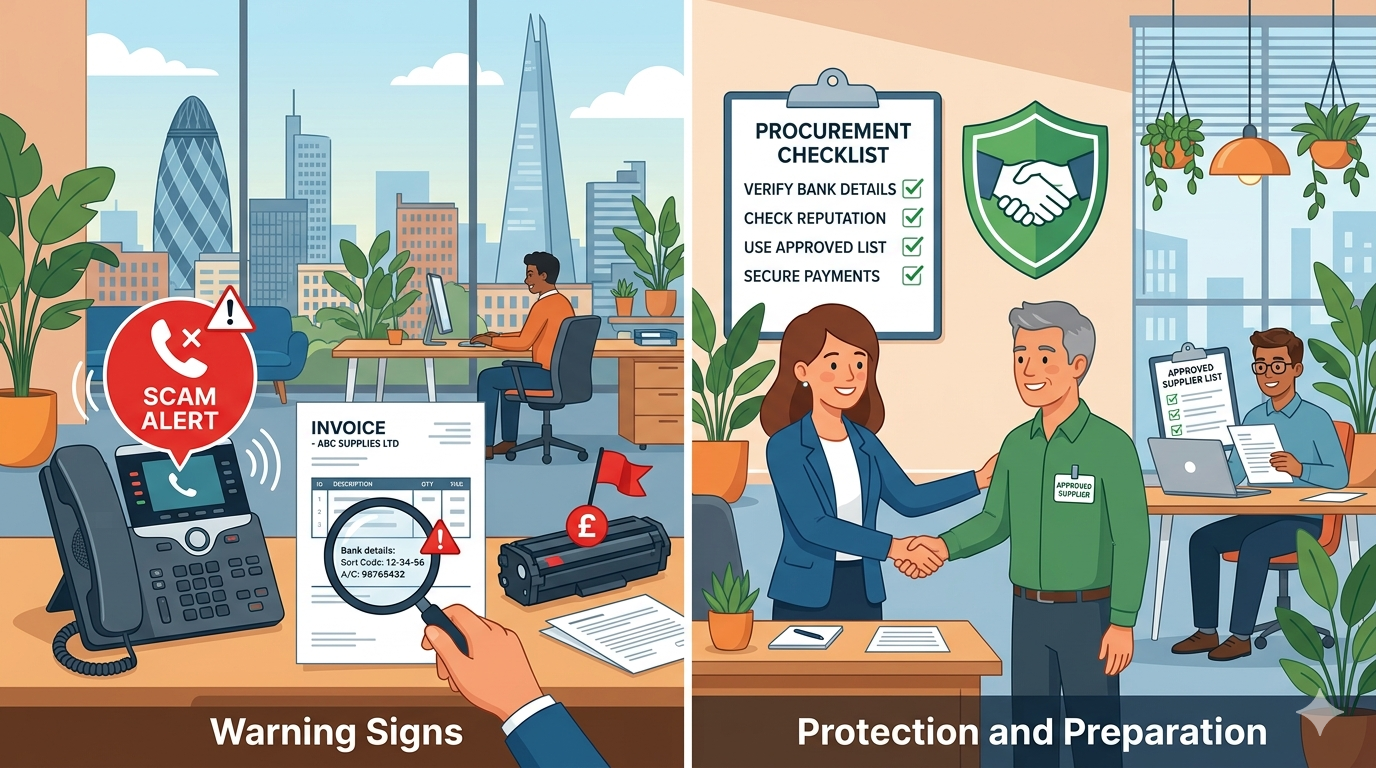How to spot and avoid office supply scams.